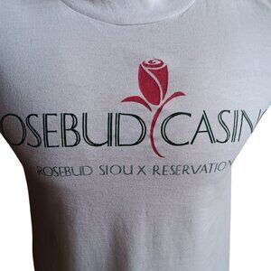 men's Small Vintage T-shirt Rosebud Casino Sioux Reservation Jerzees 1990's USA
